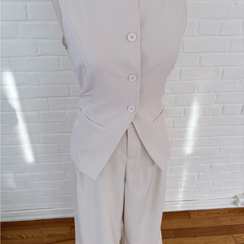 Cider Cream Buttoned Pantsuit